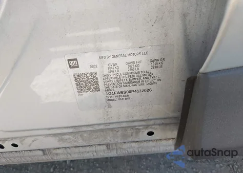 2023 Chevrolet Bolt Ev Fwd 1Lt z USA, uszkodzony, nr VIN 1G1FW6S00P4112026